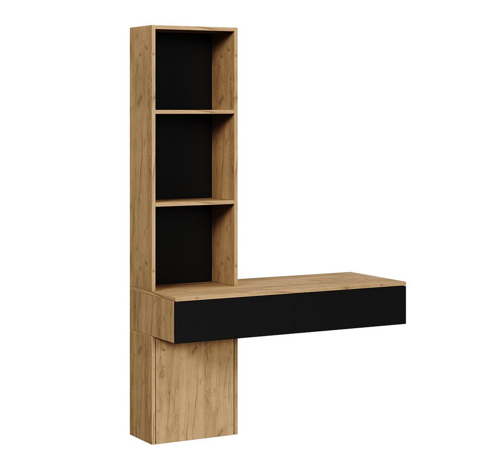Vicco Schminktisch Melora, Eiche/Schwarz, 100 cm ohne Spiegel (1-St) – Bild 4 von 5