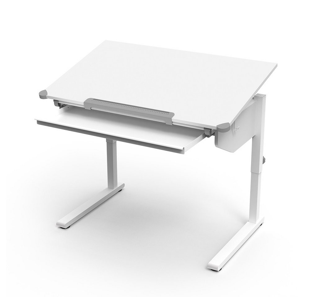 Vicco Schreibtisch Arc, Weiß, 108 x 68 cm höhenverstellbar (1-St) – Bild 4 von 5