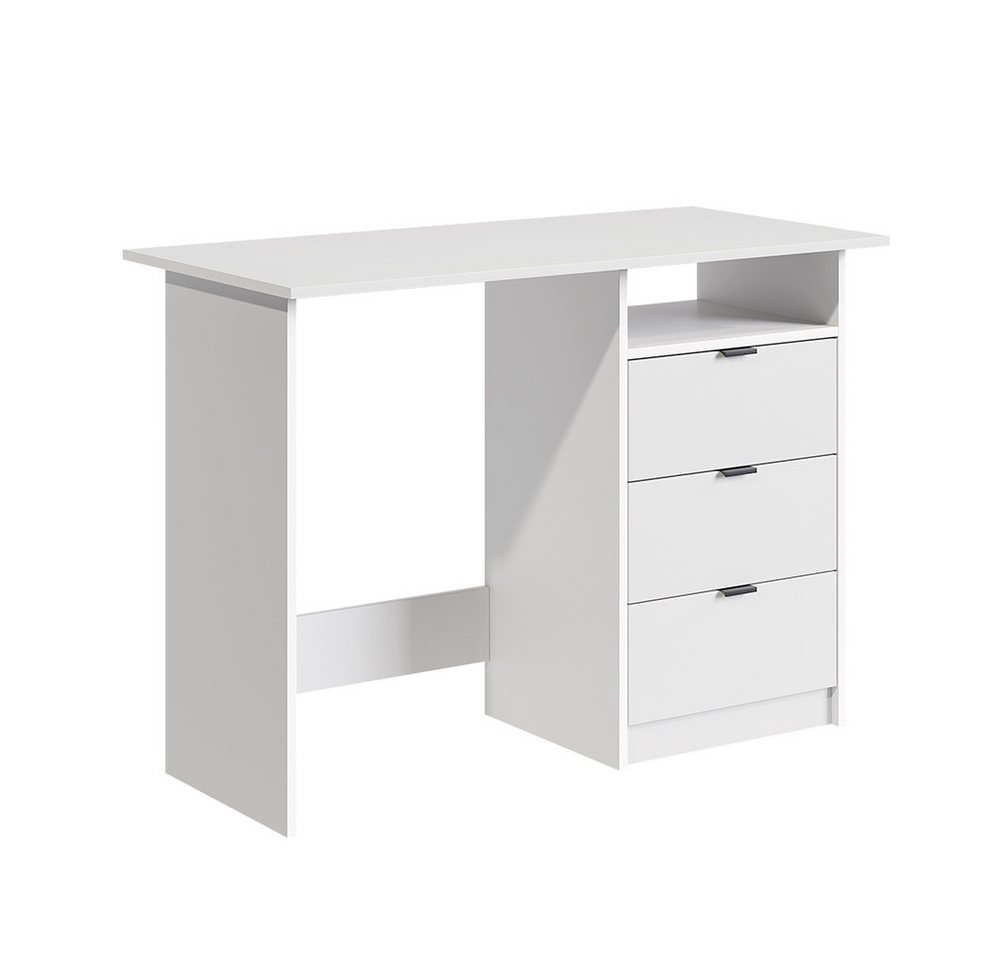 Vicco Schreibtisch Meiko, Weiß, 105 x 50 cm mit Schubladen (1-St) – Bild 2 von 5