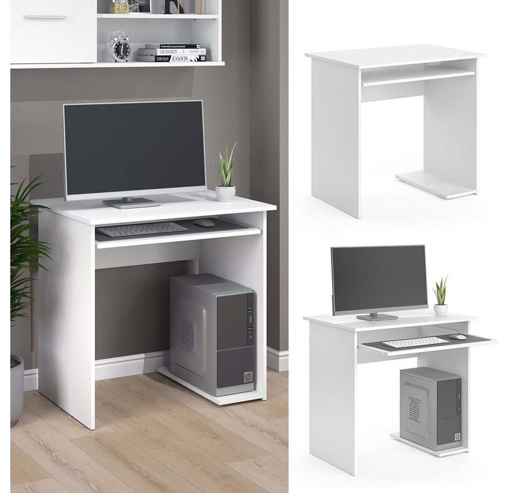 Vicco Schreibtisch Nick, Weiß, 80 x 58 cm (1-St) – Bild 3 von 5