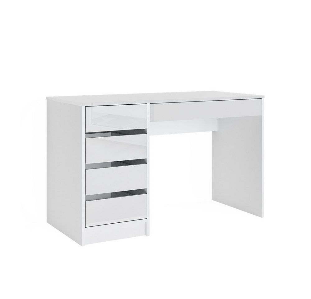 Vicco Schreibtisch Sherry, Weiß, 55 x 120 cm mit Schubladen (1-St) – Bild 2 von 5