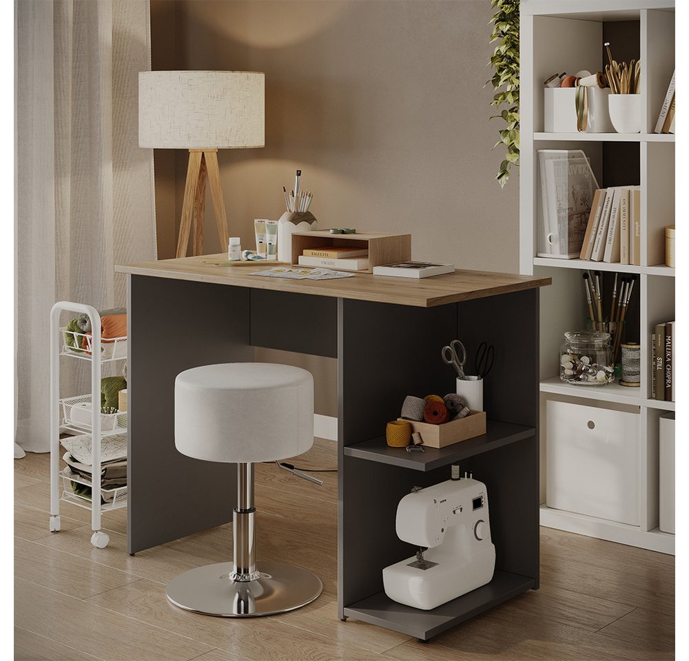 Vicco Schreibtisch Simple, Anthrazit/Artisan, 100 x 50 cm (1-St) – Bild 3 von 5