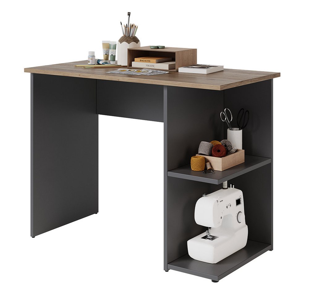 Vicco Schreibtisch Simple, Anthrazit/Artisan, 100 x 50 cm (1-St) – Bild 5 von 5