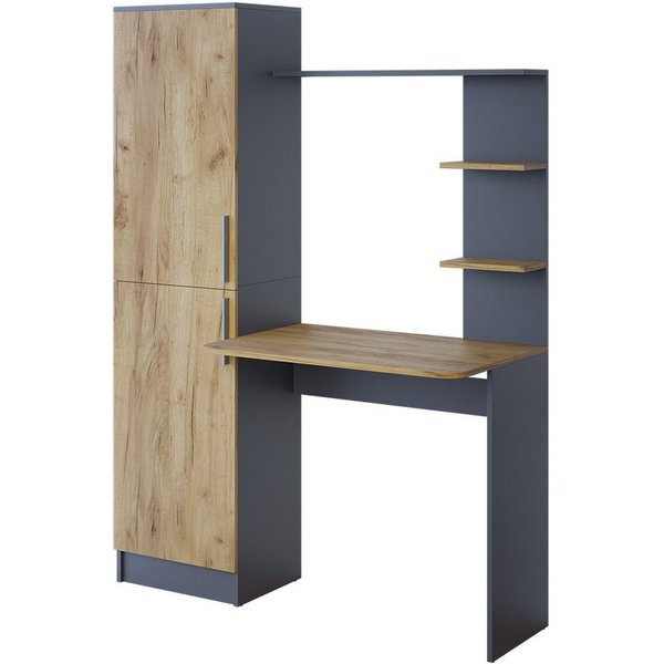Vicco Schreibtisch Tessa, Anthrazit/Goldkraft Eiche, 122.9 x 33.4 cm (1-St)