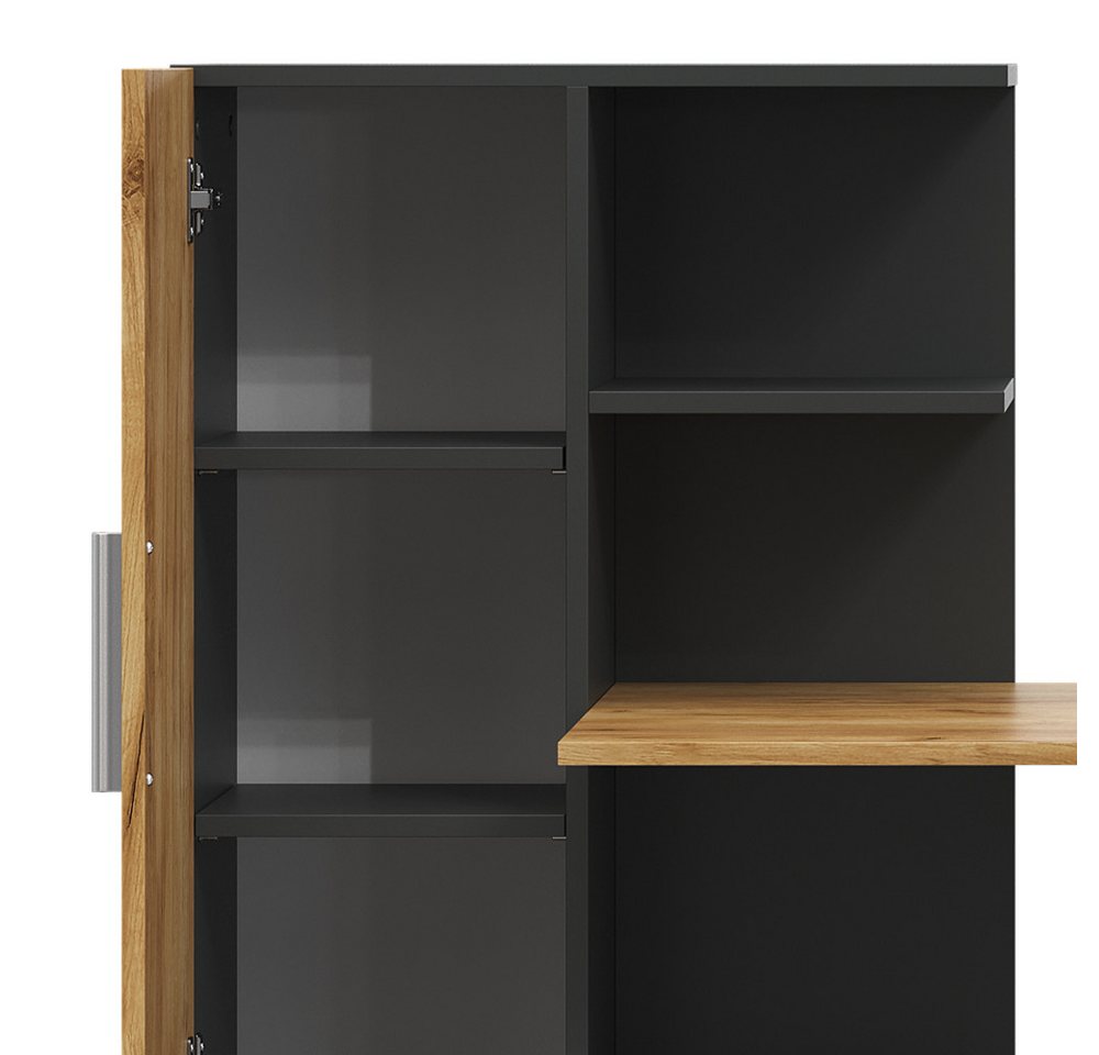 Vicco Schreibtisch Tomy, Anthrazit/Goldkraft Eiche, 150 x 59 cm (1-St) – Bild 5 von 5