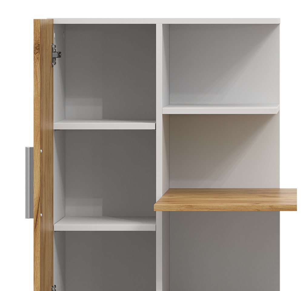 Vicco Schreibtisch Tomy, Weiß/Goldkraft Eiche, 150 x 59 cm (1-St) – Bild 5 von 5