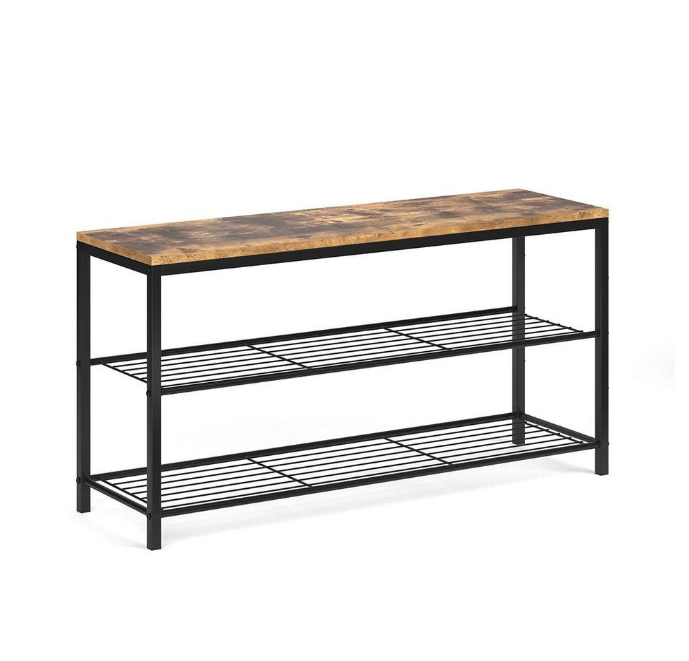 Vicco Schuhbank Fyrk, Eiche rustikal/Schwarz, 100 x 51.5 cm (1-St) – Bild 2 von 5