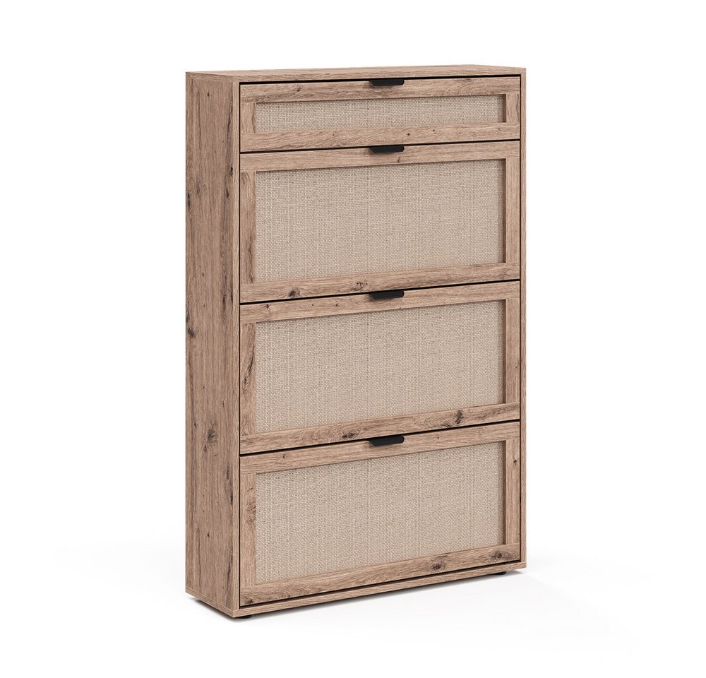Vicco Schuhkipper Elven, Eiche, 80 x 122 cm mit 3 Kippfächern & 1 Schublade (1 St) – Bild 2 von 5