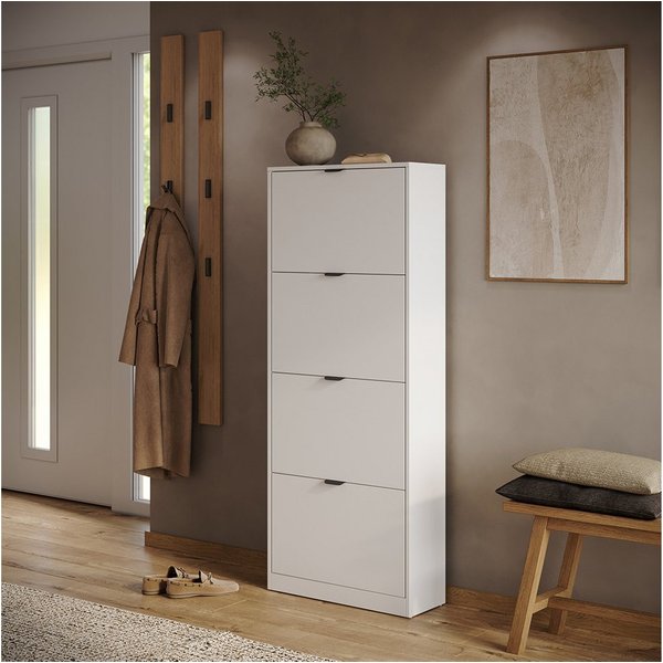Vicco Schuhkipper Gizmo, Weiß, 59 x 146.6 cm mit 4 Fächern (1 St)