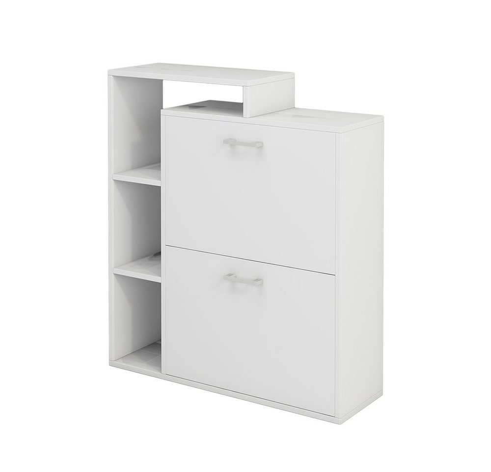 Vicco Schuhkipper Tobias, Weiß/Weiß, 80 x 90 cm (1 St), mit Kippfächern – Bild 2 von 5