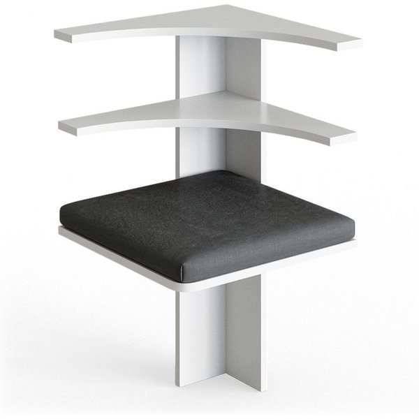 Vicco Sitzbank Roman, Weiß/Anthrazit, 43 x 43 cm (1-St)