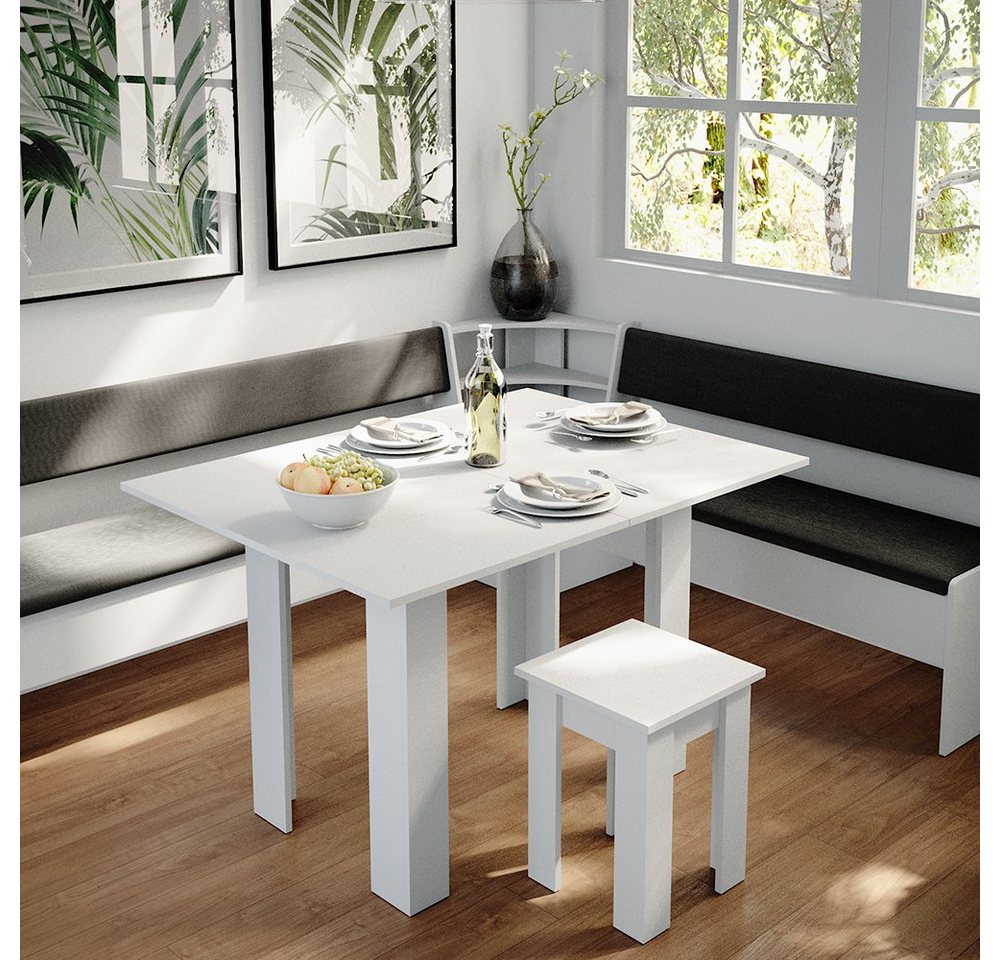 Vicco Sitzbank Roman, Weiß/Anthrazit, 43 x 43 cm (1-St) – Bild 5 von 5