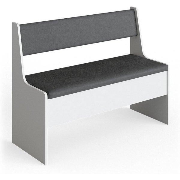 Vicco Sitzbank Roman, Weiß/Anthrazit, 106 x 42 cm (1-St)