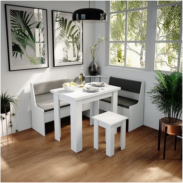 Vicco Sitzgruppe Roman, Weiß, 90 x 60 cm, (2-tlg)