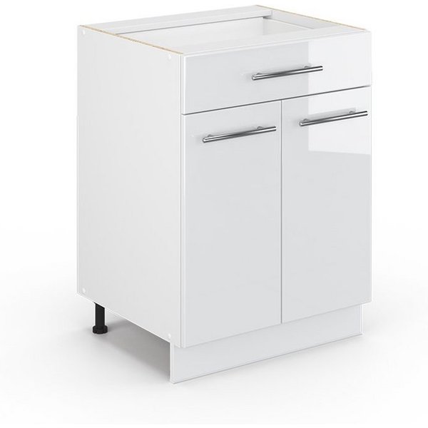 Vicco Unterschrank Fame-Line, Weiß Hochglanz/Weiß, 60 mit Schublade ohne Arbeitsplatte (1-St)