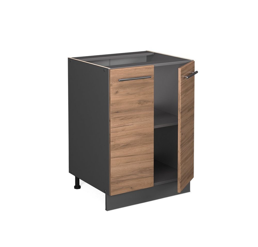 Vicco Unterschrank Fame-Line, Goldkraft Eiche/Anthrazit, 60 cm ohne Arbeitsplatte (1-St) – Bild 5 von 5