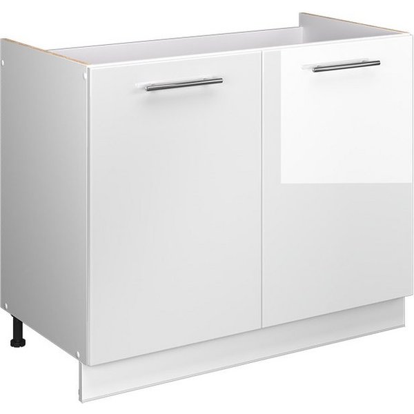 Vicco Unterschrank Fame-Line, Weiß Hochglanz/Weiß, 100 cm ohne Arbeitsplatte (1-St)