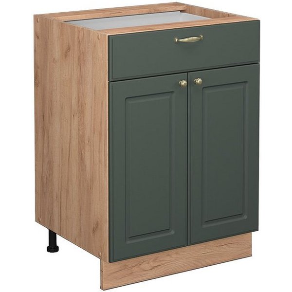 Vicco Unterschrank Fame-Line, Grün-Gold Landhaus/Eiche 60cm, ohne Arbeitsplatte (1-St)