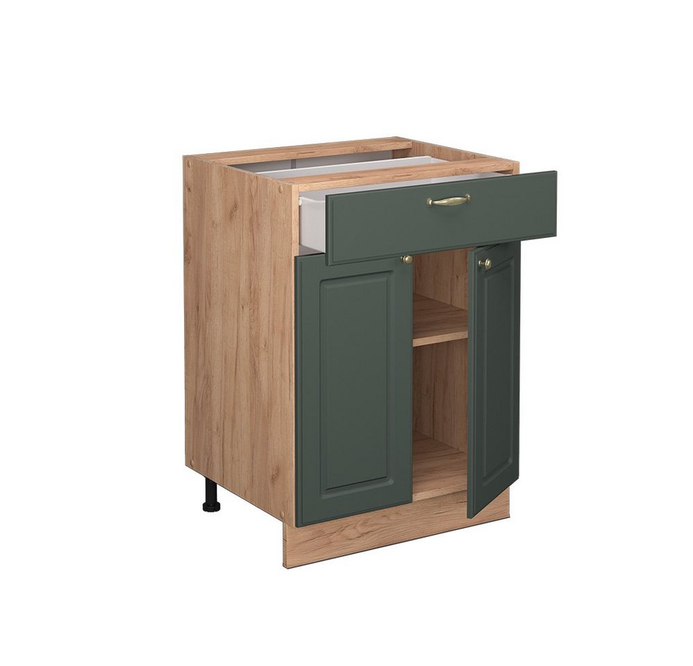 Vicco Unterschrank Fame-Line, Grün-Gold Landhaus/Eiche 60cm, ohne Arbeitsplatte (1-St) – Bild 5 von 5