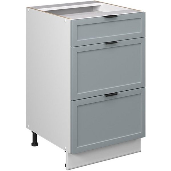 Vicco Unterschrank Fame-Line, Hellblau-grau/Weiß, 50 cm ohne Arbeitsplatte (1-St)