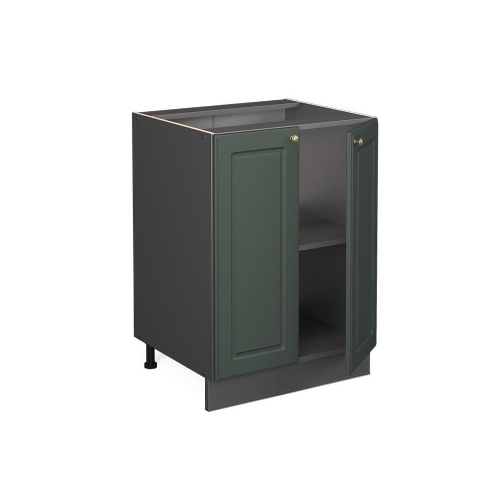 Vicco Unterschrank Fame-Line, Grün-Gold Landhaus/Anthrazit, 60 cm ohne Arbeitsplatte (1-St) – Bild 5 von 5