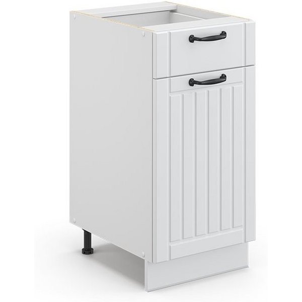 Vicco Unterschrank Fame-Line, Weiß Landhaus/Weiß, 40 cm ohne Arbeitsplatte (1-St)