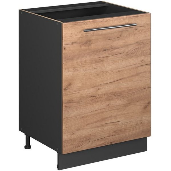 Vicco Unterschrank Fame-Line, Goldkraft Eiche/Anthrazit, 60 cm 1 Tür ohne Arbeitsplatte (1-St)