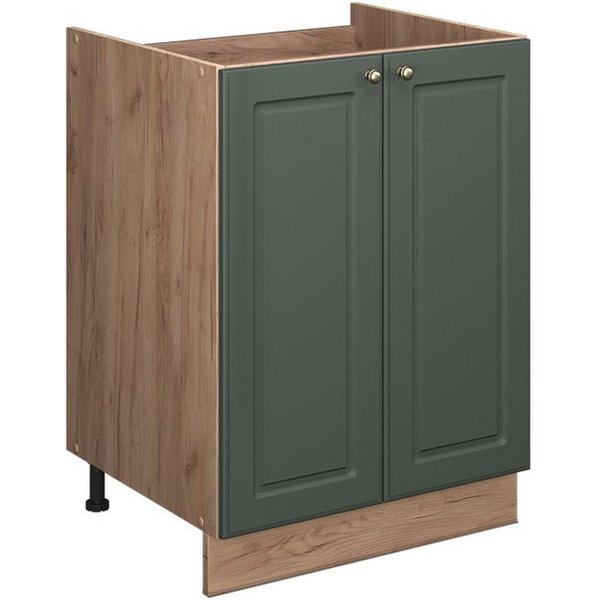 Vicco Unterschrank Fame-Line, Grün-Gold Landhaus/Goldkraft Eiche, 60 cm (1-St)