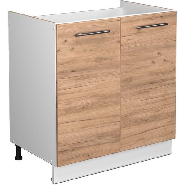 Vicco Unterschrank Fame-Line, Goldkraft Eiche/Weiß, 80 cm ohne Arbeitsplatte (1-St)