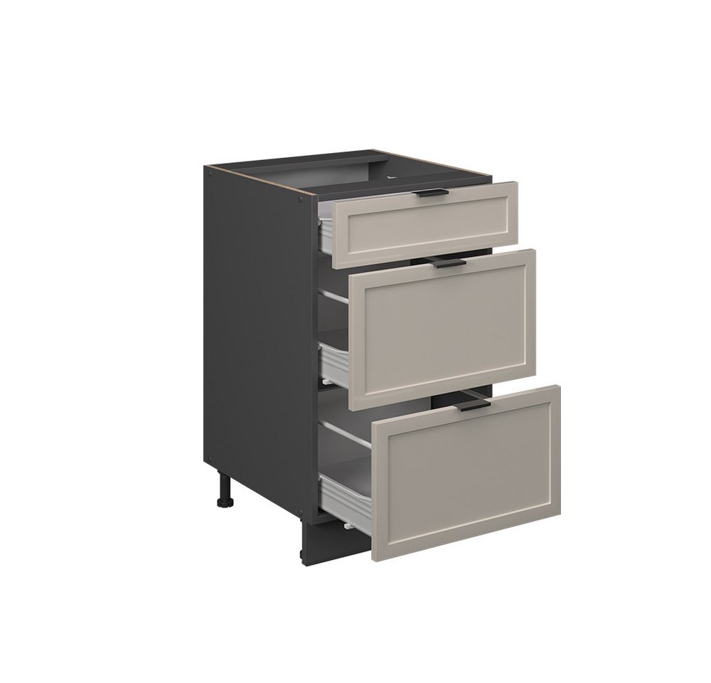 Vicco Unterschrank Fame-Line, GrauBeige/Anthrazit, 50 cm ohne Arbeitsplatte (1-St) – Bild 5 von 5