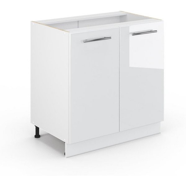 Vicco Unterschrank Fame-Line, Weiß Hochglanz/Weiß, 80 cm ohne Arbeitsplatte (1-St)