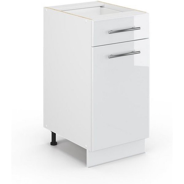 Vicco Unterschrank Fame-Line, Weiß Hochglanz/Weiß, 40 cm ohne Arbeitsplatte (1-St)