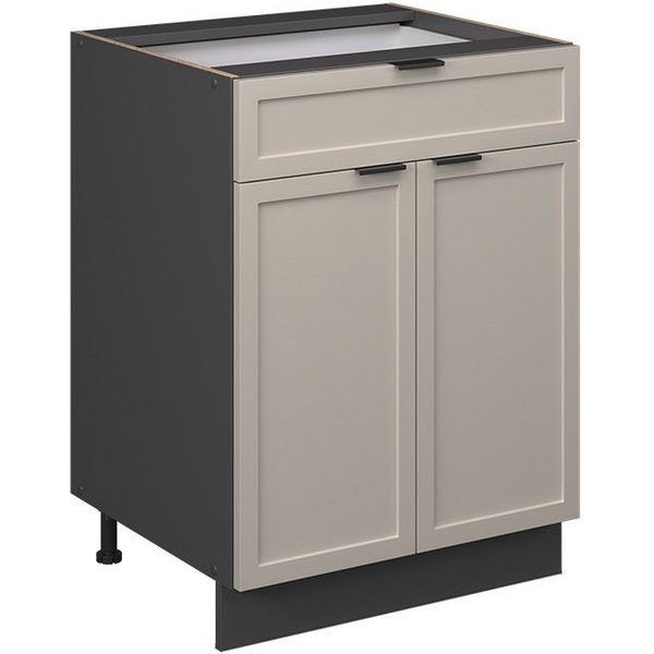 Vicco Unterschrank Fame-Line, GrauBeige/Anthrazit, 60 cm mit Schublade, ohne Arbeitspl... (1-St)