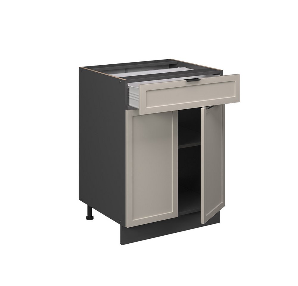Vicco Unterschrank Fame-Line, GrauBeige/Anthrazit, 60 cm mit Schublade, ohne Arbeitspl... (1-St) – Bild 5 von 5