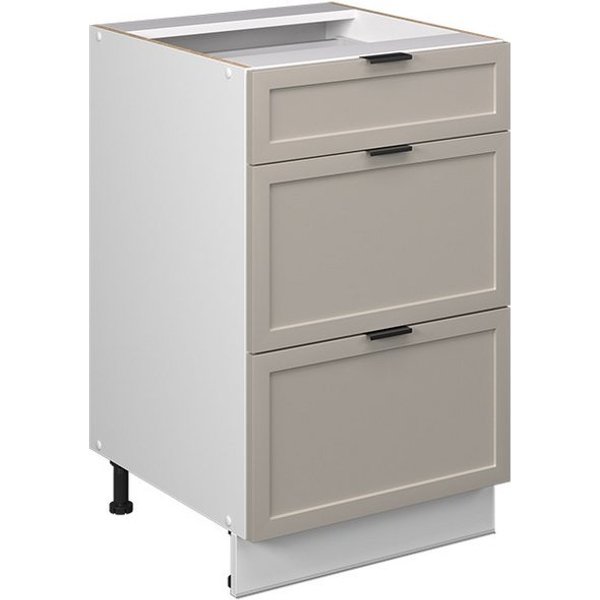 Vicco Unterschrank Fame-Line, GrauBeige/Weiß, 50 cm ohne Arbeitsplatte (1-St)