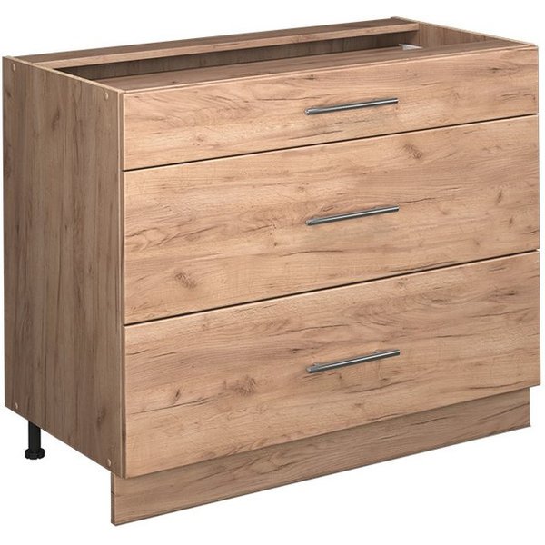 Vicco Unterschrank Fame-Line, Goldkraft Eiche/Goldkraft Eiche, 100 cm, AP Eiche (1-St)