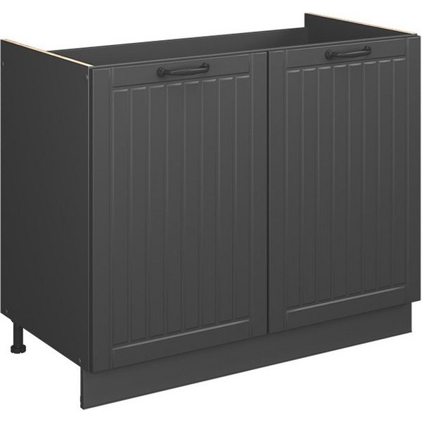 Vicco Unterschrank Fame-Line, Dunkelgrau/Anthrazit, 100 cm ohne Arbeitsplatte (1-St)
