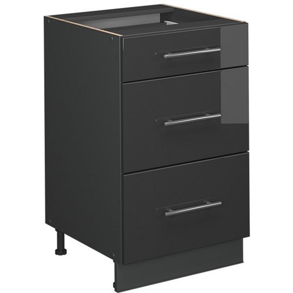 Vicco Unterschrank Fame-Line, Anthrazit Hochglanz/Anthrazit, 50 cm ohne Arbeitsplatte (1-St)