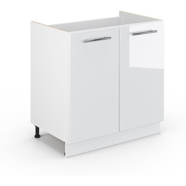 Vicco Unterschrank Fame-Line, Weiß Hochglanz/Weiß, 80 cm ohne Arbeitsplatte (1-St)