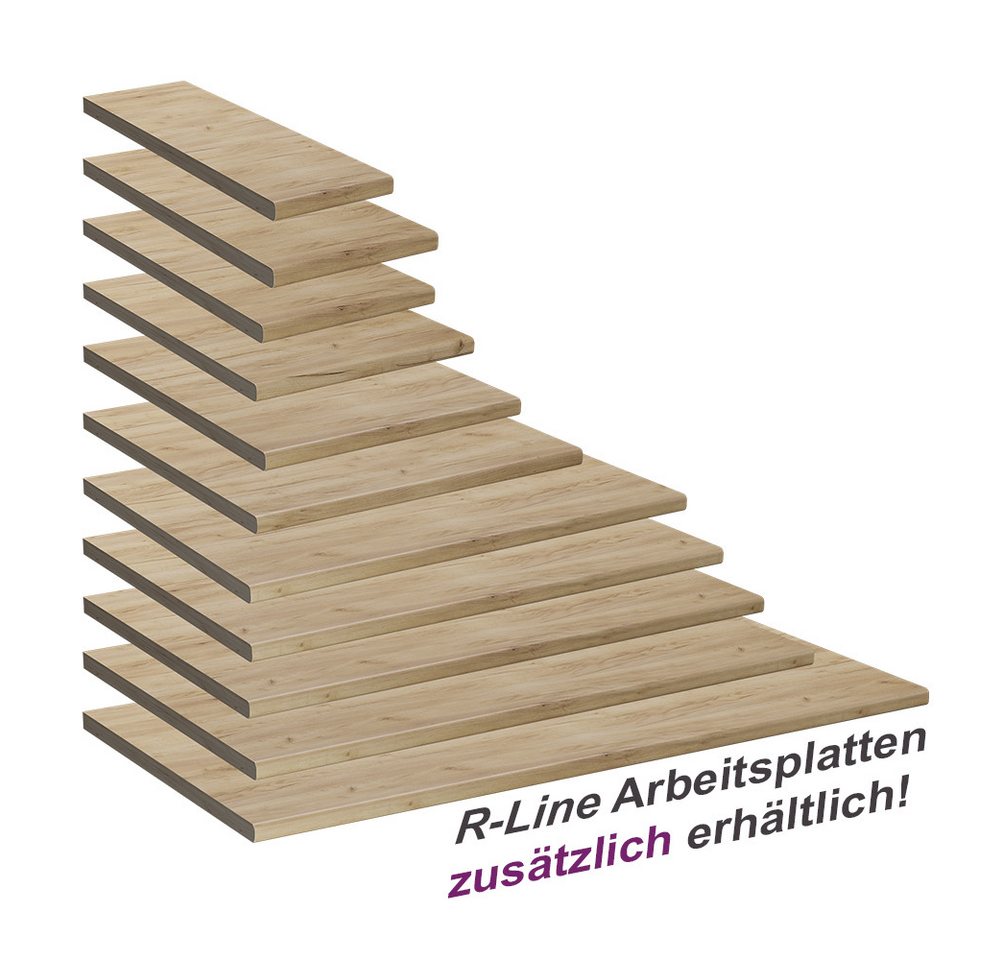 Vicco Unterschrank R-Line, Goldkraft Eiche, 60 cm (1-St) – Bild 4 von 4