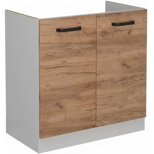 Vicco Unterschrank R-Line, Goldkraft Eiche/Weiß, 80 cm ohne Arbeitsplatte (1-St)