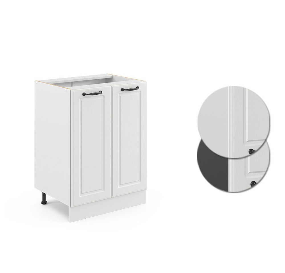 Vicco Unterschrank R-Line, Weiß Landhaus/Weiß, 60 cm ohne Arbeitsplatte (1-St) – Bild 5 von 5