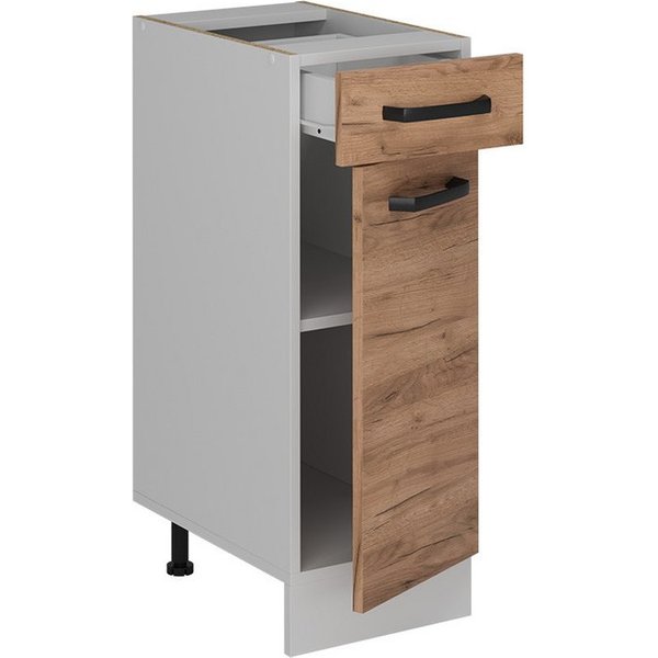 Vicco Unterschrank R-Line, Goldkraft Eiche/Weiß, 30 cm ohne Arbeitsplatte (1-St)