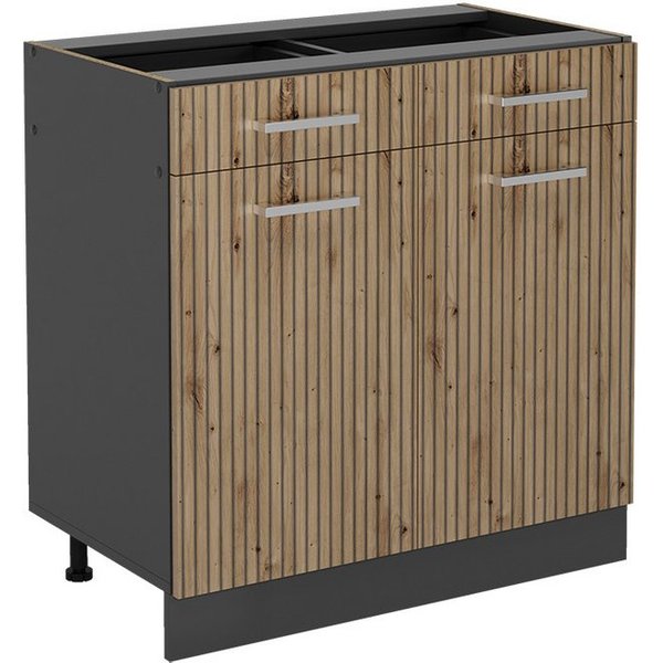 Vicco Unterschrank R-Line, Artisan-Eiche/Anthrazit, 80 cm ohne Arbeitsplatte (1-St)