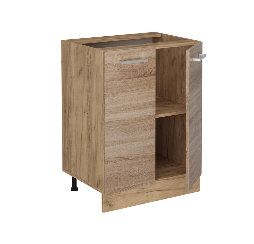 Vicco Unterschrank R-Line, Sonoma/Goldkraft Eiche, 60 cm ohne Arbeitsplatte (1-St) – Bild 4 von 4