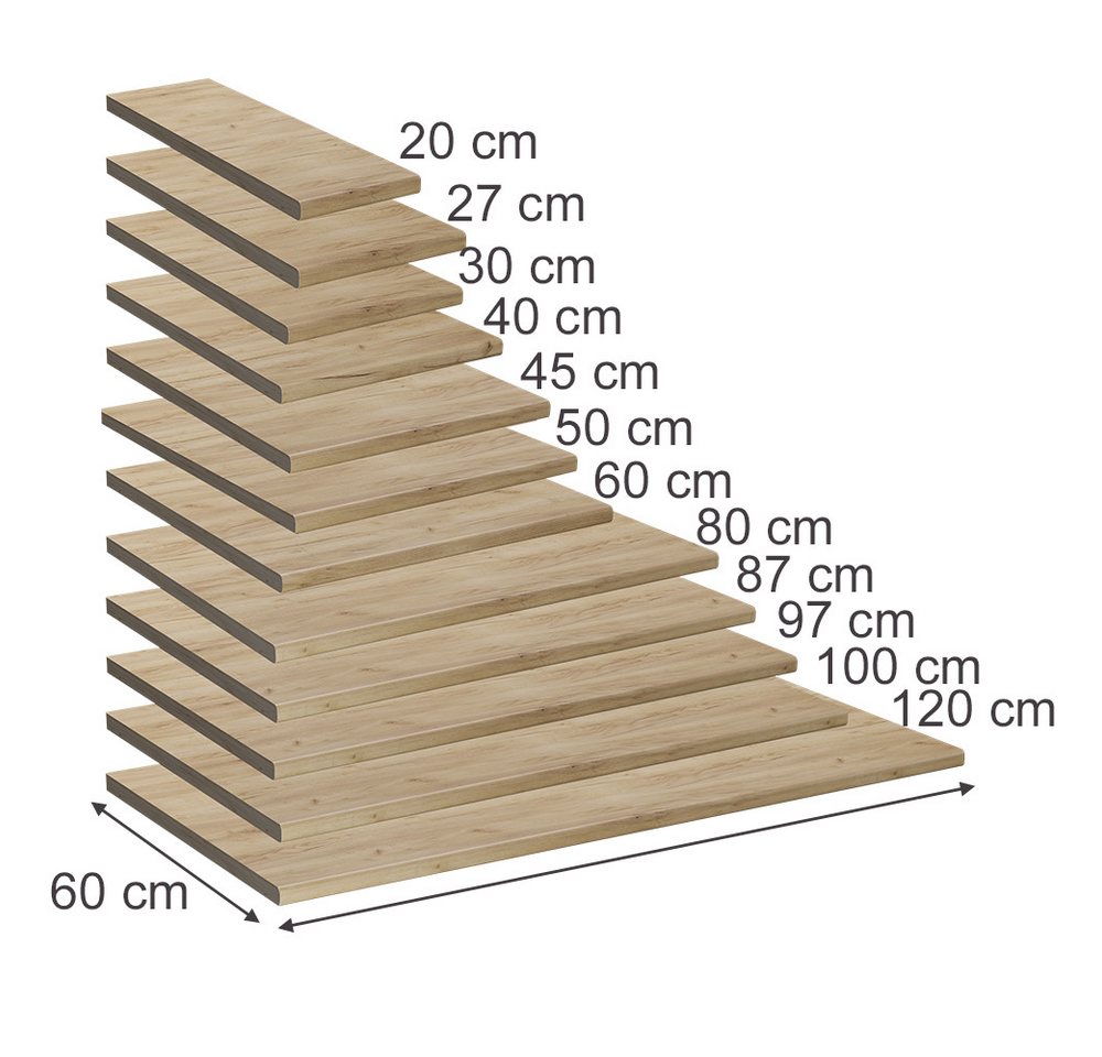 Vicco Unterschrank R-Line, Goldkraft Eiche, 97 cm (1-St) – Bild 3 von 4