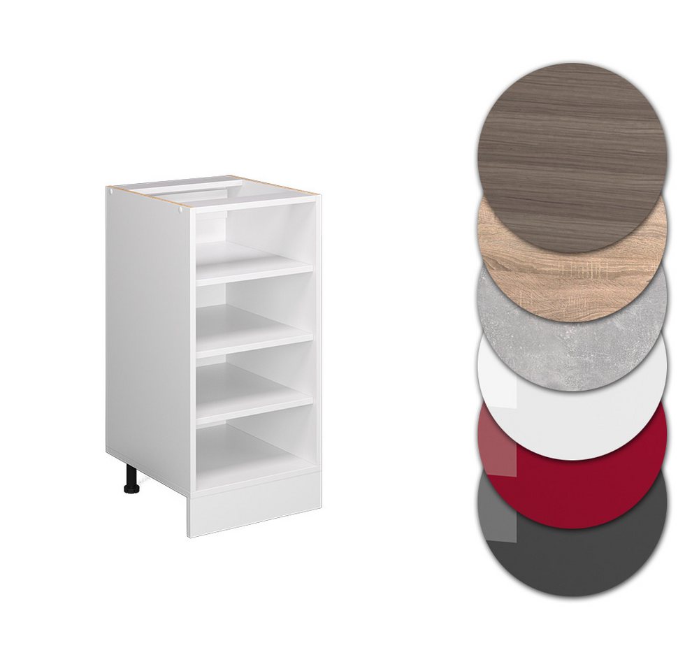 Vicco Unterschrank R-Line, Weiß/Weiß, 40 cm ohne Arbeitsplatte (1-St) – Bild 4 von 5