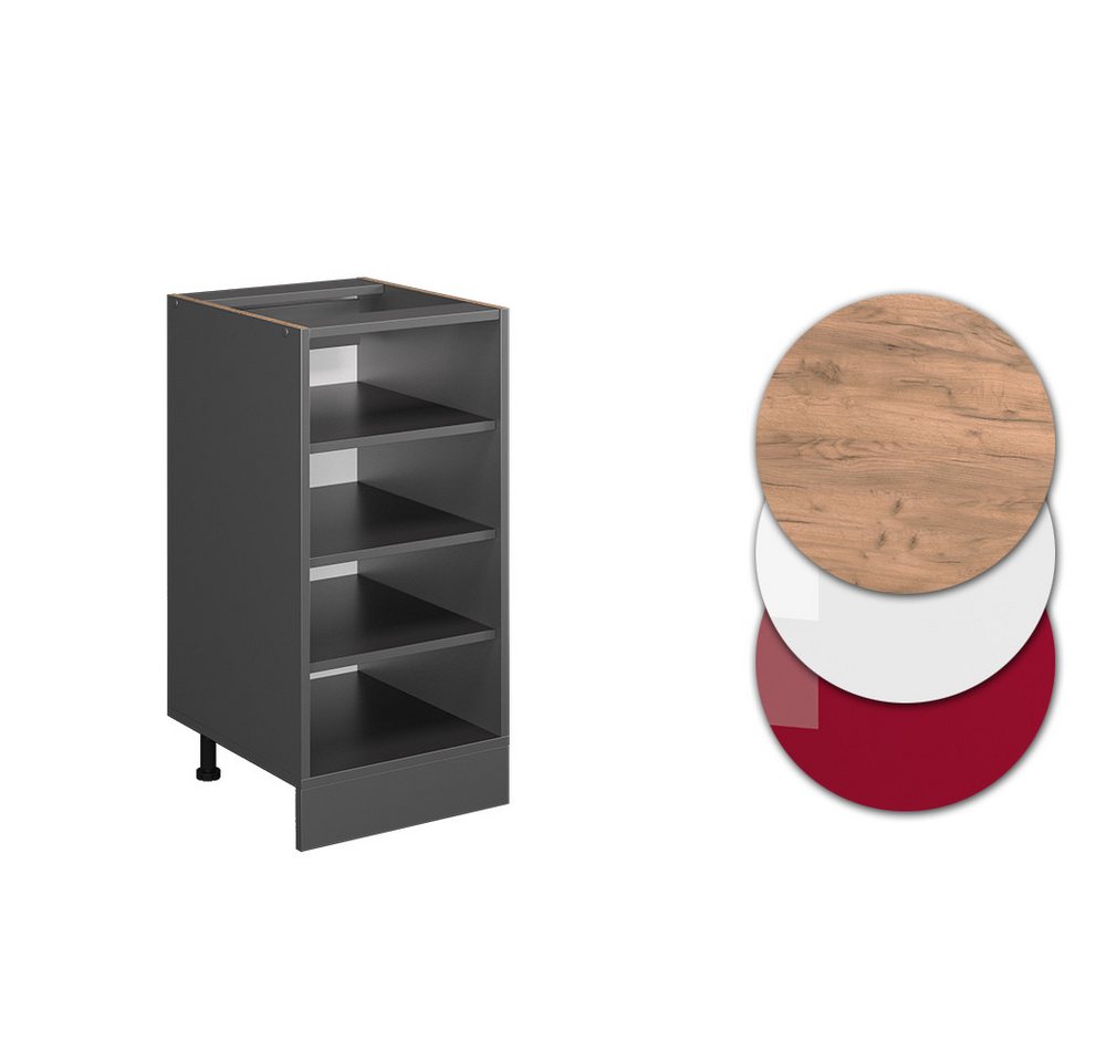 Vicco Unterschrank R-Line, Anthrazit/Anthrazit, 40 cm ohne Arbeitsplatte (1-St) – Bild 4 von 5