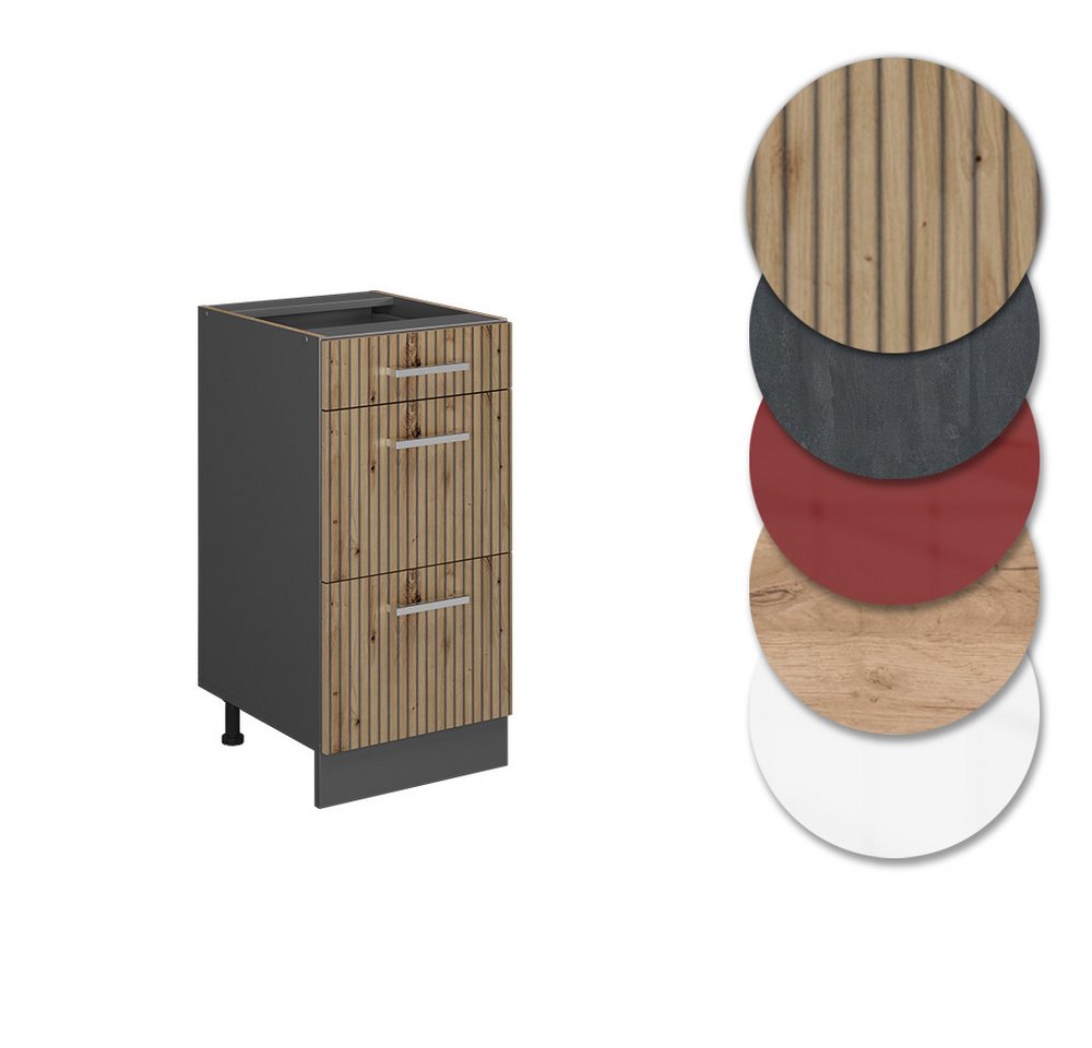 Vicco Unterschrank R-Line, Artisan-Eiche/Anthrazit, 40 cm mit Schubladen, ohne Arbeits... (1-St) – Bild 5 von 5