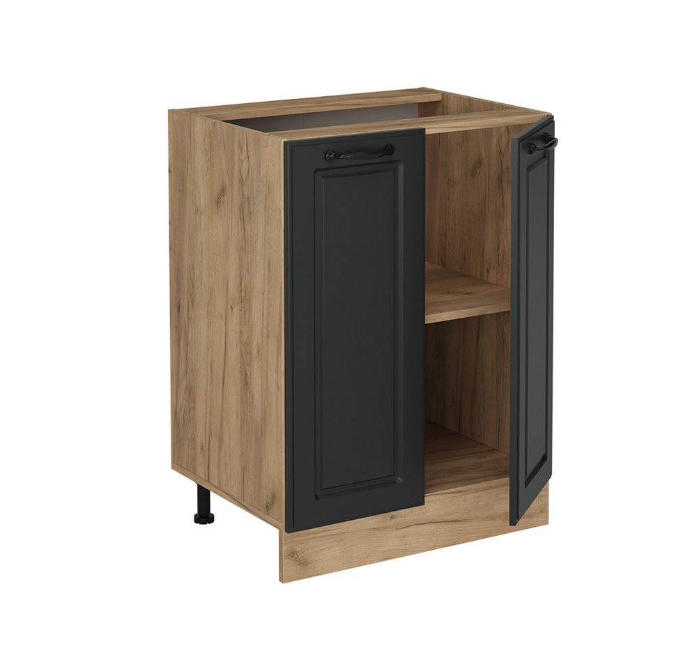 Vicco Unterschrank R-Line, Anthrazit Landhaus/Goldkraft Eiche, 60 cm ohne Arbeitsplatte (1-St) – Bild 4 von 4